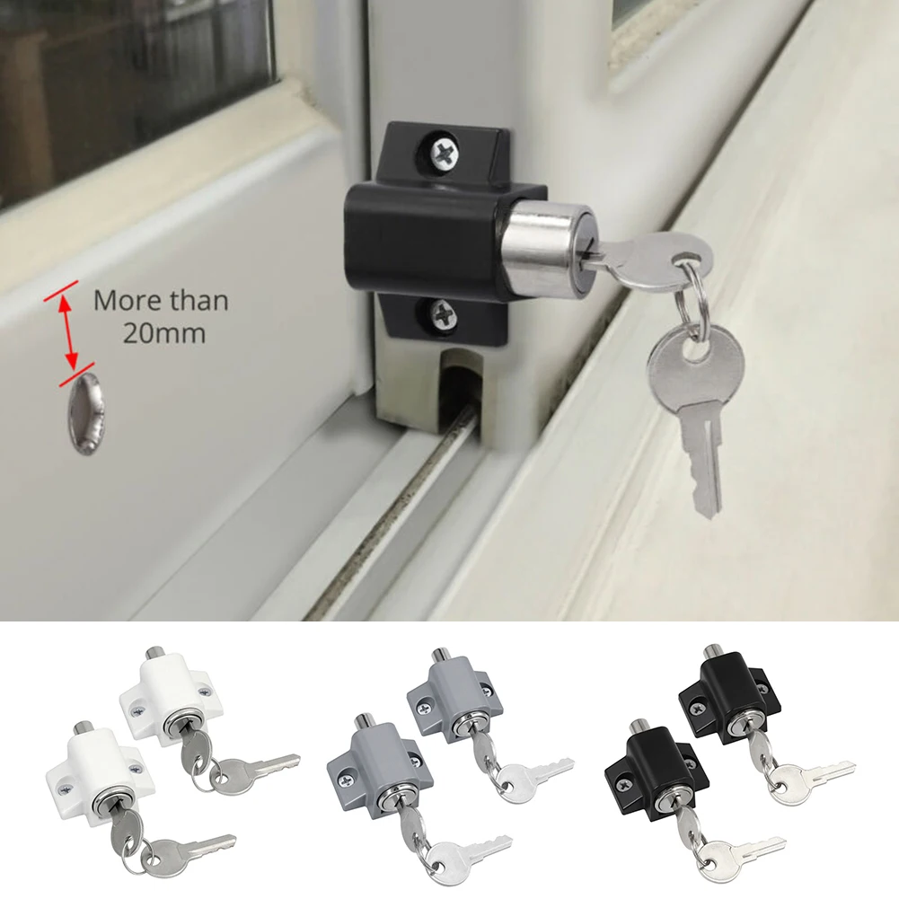2 шт. раздвижные дверные замки Набор оконная задвижка безопасности замок с