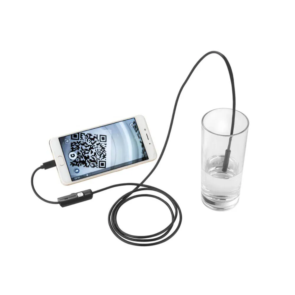 7 мм эндоскоп камера Гибкая IP67 водонепроницаемый микро USB инспекционный бороскоп камера для Android ПК ноутбук 6 светодиодов Регулируемый OTG