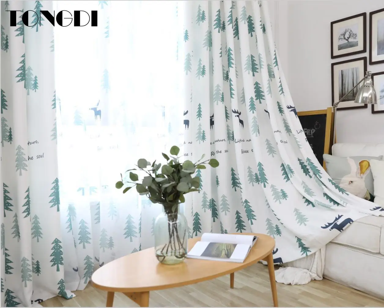 Светонепроницаемые шторы TONGDI с принтом для детей элегантные Мультяшные милые