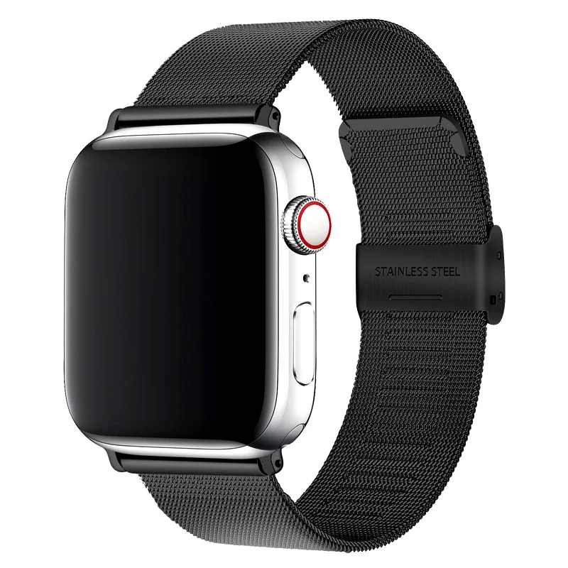 Ремешок Миланская петля для Apple Watch металлический браслет из нержавеющей стали