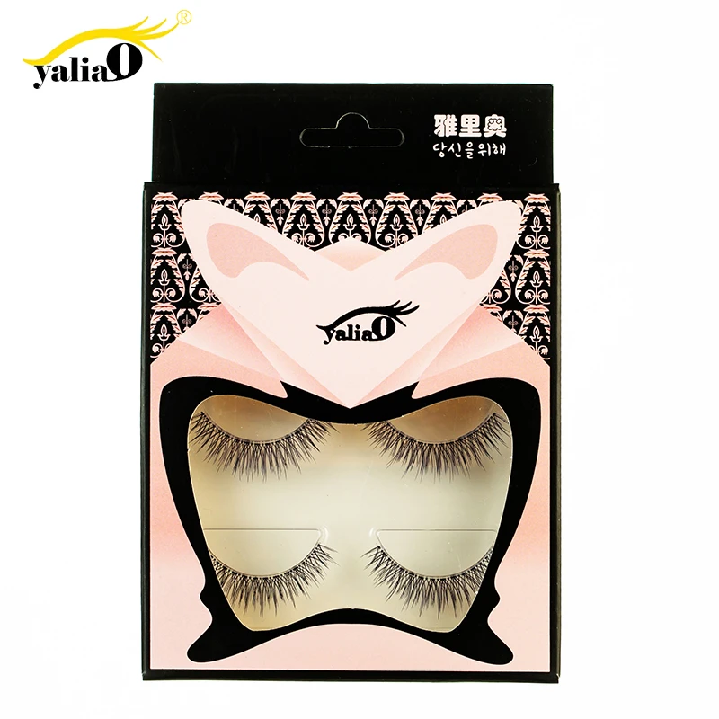 

YALIAO 3pairs Synthetic Hair False Eyelashes Black Thick Makeup Eyelashes Natural Long Eye Lashes Extension Tools For Beauty