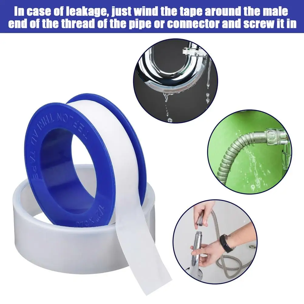10pcs Ptfe Thread Tape Water Pipe Tape Leakproof Waterproof Tape For
