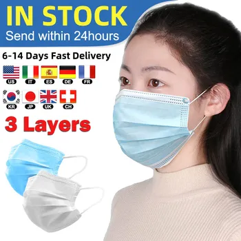 

3 layers Disposable Mouth Mask Antibacterial prevent formaldehyde bad smell Bacteria proof face mouth mask