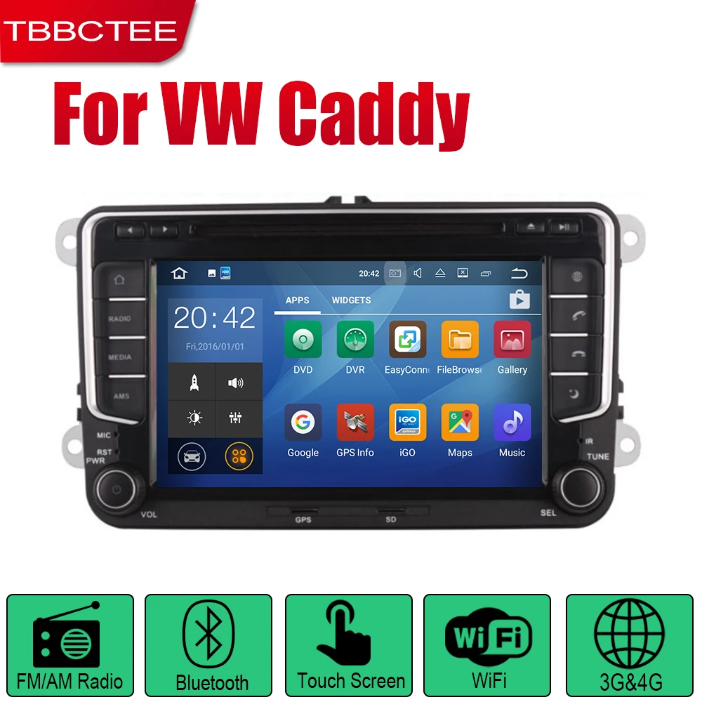TBBCTEE Авто Радио 2 Din Автомобильный dvd-плеер на основе Android для Volkswagen VW Caddy 2004~ 2013 gps Навигация BT Wifi карта мультимедийная система