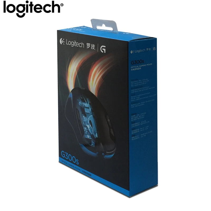 Проводная игровая мышь logitech G300S для ноутбука, геймерская мышь 2500 dpi 9 перезаряжаемых программируемых кнопок, оптические компьютерные игры
