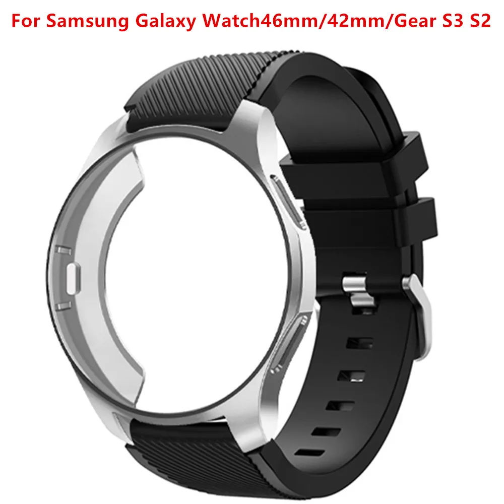 Galaxy watch чехол+ ремешок для samsung Galaxy watch 46 мм 42 мм gear S3 Frontier/Классический 22 мм ремешок для часов Универсальный защитный бампер