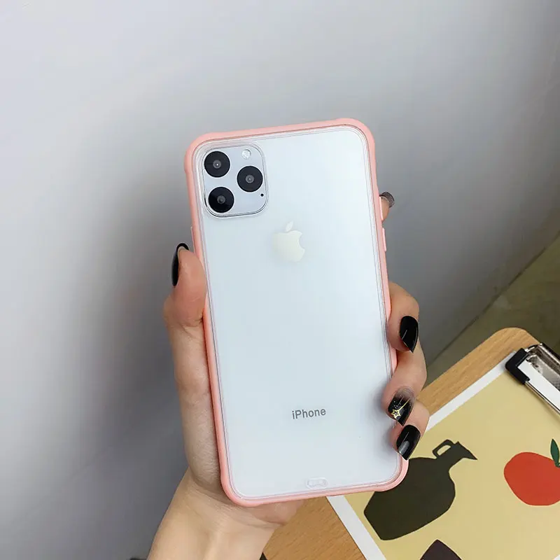 Роскошный Матовый Прозрачный чехол для телефона iPhone 11 Pro Max XR X XS Max 8 7 6 6S Plus противоударный жесткий акриловый прозрачный чехол