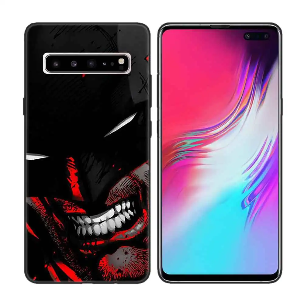 Черный мягкий силиконовый чехол для samsung Galaxy S7 S8 S9 S10 5G S10E J4 J6 J8 M20 Note 8 9 10+ Edge Plus Batman Joker Dar - Цвет: Темно-серый