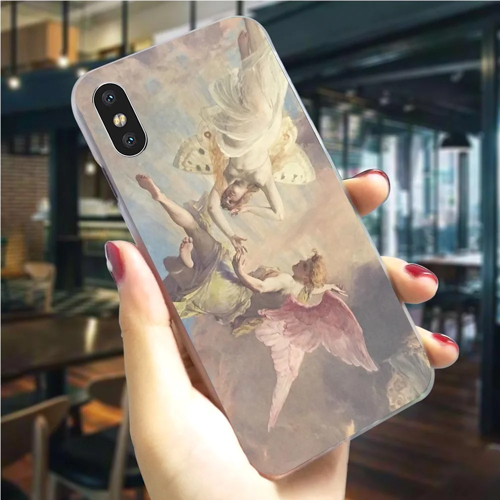 K2527108 Чехол для телефона с принтом «Ренессанс ангелы» чехол для iphone 8 5 5S SE 6 6 S/6 6S Plus 7/7 8 Plus X XS XR Xs Max, Жесткий Чехол - Цвет: K2527108