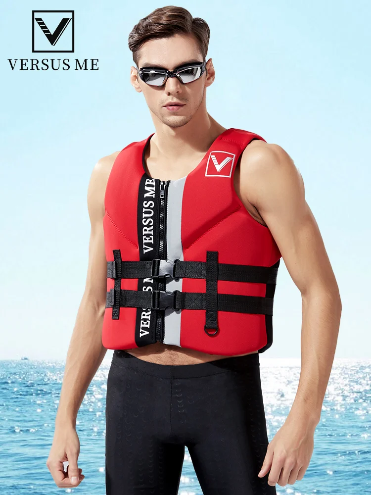 

XS-4XL Plus Size Water Sports Safety Life Jacket Adults Professional Ski Wakeboard Swimming Drifting Life Jackets Life Vest