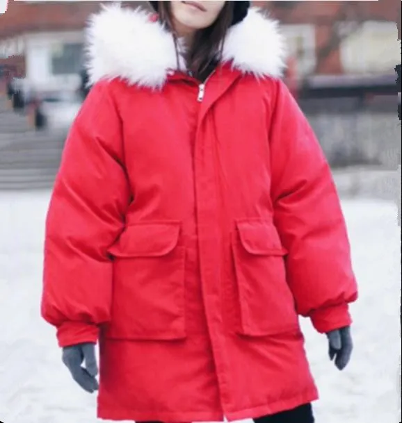 

2019 Spring New Style Large Fur Collar Cotton-padded Clothes AliExpress EBay