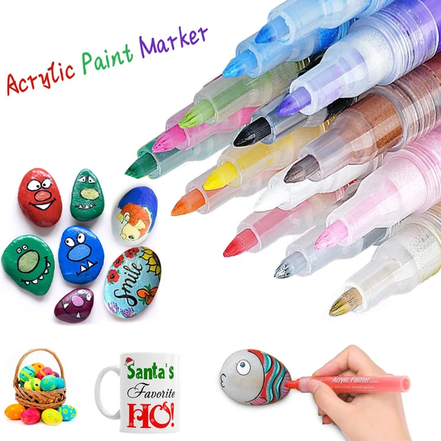 1pc Waterproof And Fade-resistant Permanent Acrylic White Paint Marker Pen  For Drawing And Doodling, Long-lasting And Odorless Without Easily Fading