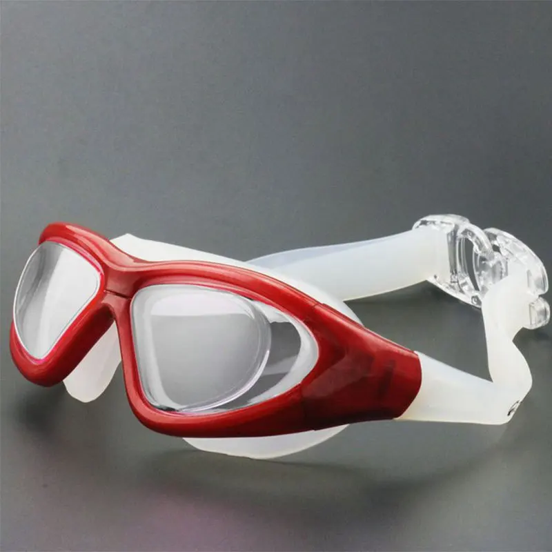 

Men's Anti-fog Waterproof UV-Protection Integration Goggles Women's Universal Large Face Frame Swimming Glasses