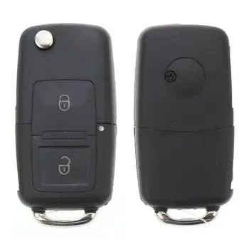 2 przycisk Shell kluczyk samochodowy z pilotem składane klucze Case dla volkswagena Vw Jetta Golf Passat Beetle siedzenie do skody Polo B5 tanie i dobre opinie CN (pochodzenie)