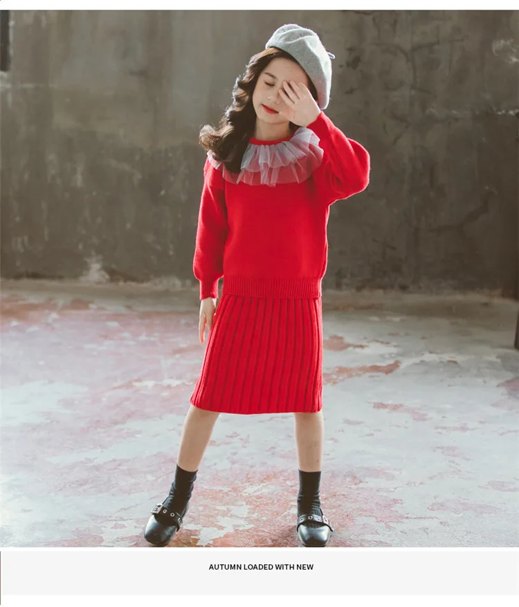 girls red sweater