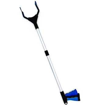 

32 Inch Extra Long Grabber Reacher with Rotating Jaw - Mobility Aid Reaching Assist Tool (Blue)