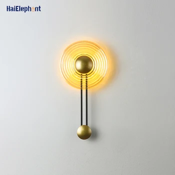 

New Modern LED Wall Lamps For Living Room Bedroom Bedside Creative Lights Home Deco Lighting Fixtures Glass Lampshade Luminaire