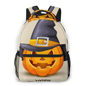

2020 OLN Travel Backpacks Halloween Pumkin Poster Girl Backpack For Women Large Capacity School Bag For Teenage