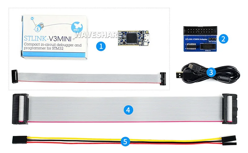 STLINK-V3MINI Original ST, depurador y programador compacto en circuito para microcontroladores STM32