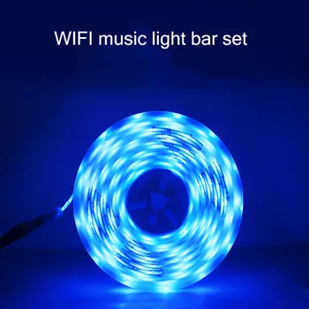 

LED Light Strip With 5050RGB Music Light Strip Wifi Smart Graffiti Light Strip Set Voice Control Light Strip For Room LED Light