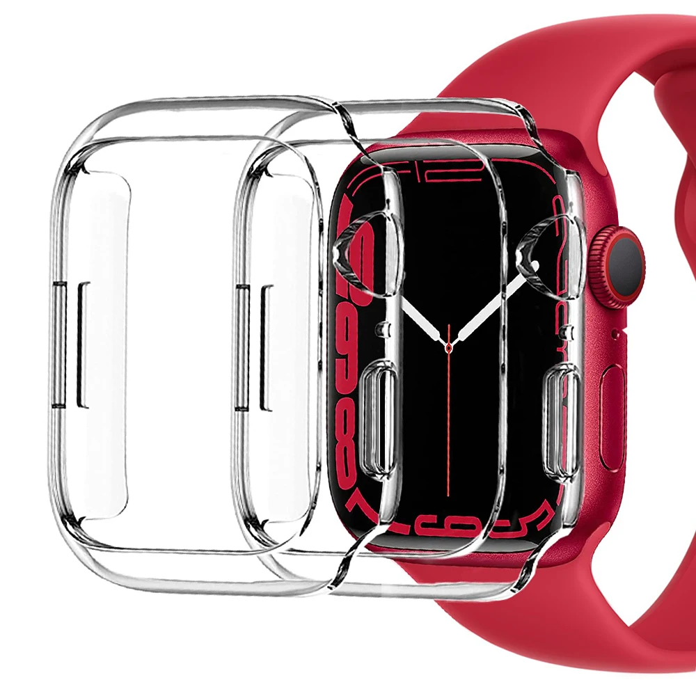 Cover for Apple Watch  45mm 41mm  44mm  40mm 42mm 38mm Shock-Proof Resist Bumper Protective Case for iWatch SE 7 6 5 4 3 2 1