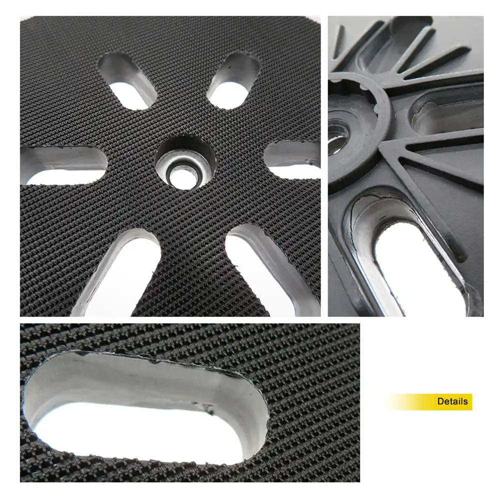 6 150mm Sanding Backing Pad Hook Loop 6 Hole Interface Cushion