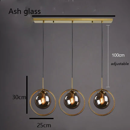 Современные подвесные потолочные светильники, стеклянные подвесные светильники, светодиодный светильник для гостиной, прикроватный светильник для спальни, декор в стиле лофт, подвесной светильник - Цвет корпуса: F