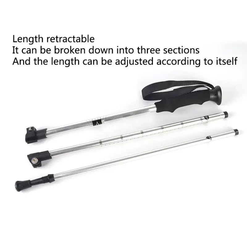 Lightweight Shock-Absorbent Hiking Walking Running Sticks Natural Cork Grips Quick Lock Walking Stick T-handle