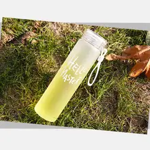 Стеклянная бутылка для воды 420 мл с мягкой силиконовой ручкой постепенная изменение цвета бутылка для питьевой воды аксессуары для путешествий на открытом воздухе