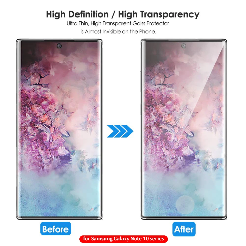 3D изогнутое Закаленное стекло пленка для samsung Galaxy Note 10 Plus HD против царапин