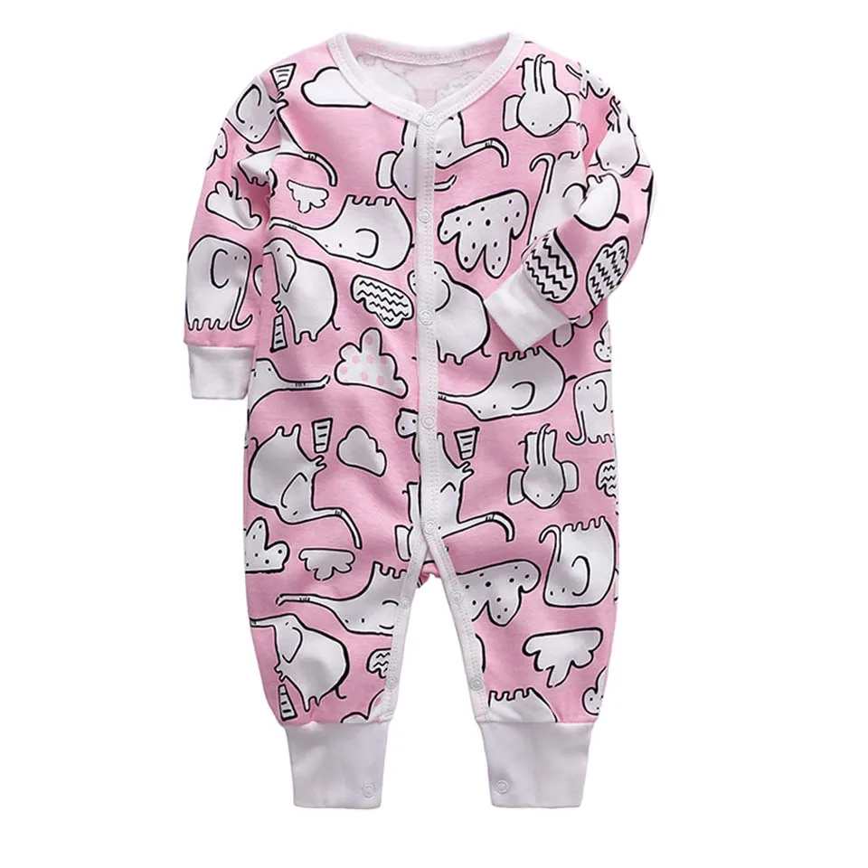 5pcs/set 0-12 Month Newborn Baby Girl Clothes Long Sleeve Footies Baby Boy Footies Jumpsuit Pajamas Winter