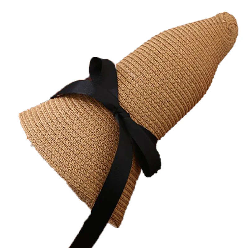 Summer Fashion Wide Big Brim floppy Straw Hats Sun Hats For Women UV Protection Panama Beach Hats Ladies Bow Hat Chapeau