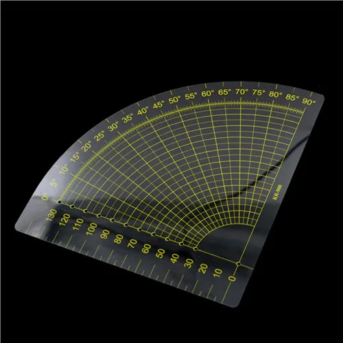 

Hot Selling 1PC DIY Quilting Patchwork Scrapbook Circle Fan Foot Seam Ruler Protractors Tailor Sewing Tools 16*16cm