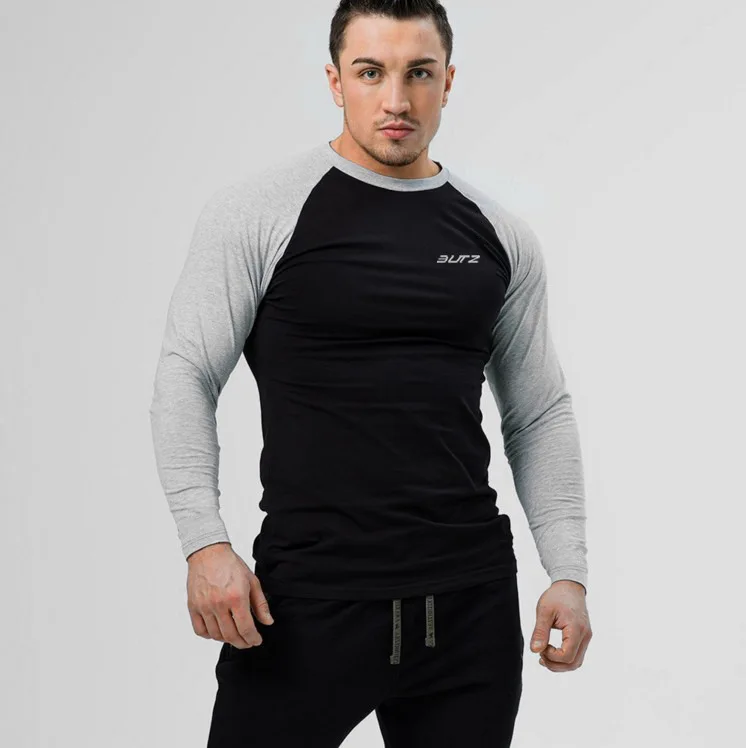 Muscle Dr. Brothers Европа и Америка Спорт Фитнес с длинным рукавом мужские облегающие быстросохнущие тренировочные рукав три четверти C