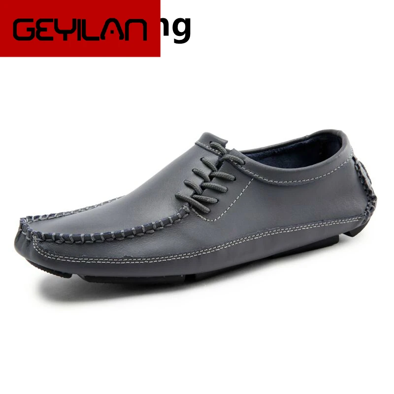 

2019 New Spring Men PU Leather Loafers Driving Shoes Moccasins Summer Fashion Men's Casual Shoes Flat Breathable Lazy Flats