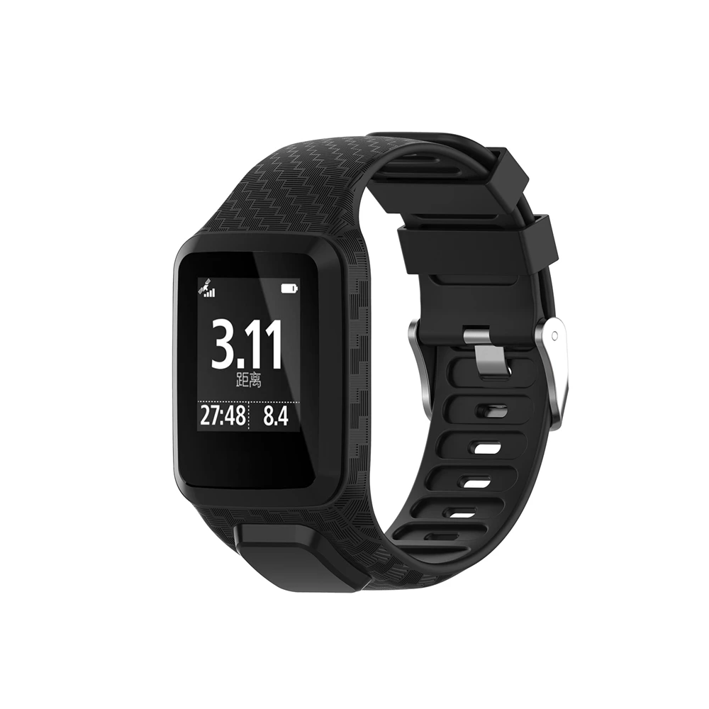 Силиконовый ремешок для TomTom ADVENTURER/Runner 2 3/Golfer 2/Spark 3, музыкальный мягкий силиконовый браслет, наручные часы, ремень