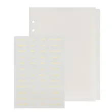 

12-Page Binder Divider With Golden Label Sticker Agenda Planning A5 6-Hole Plastic Index Divider