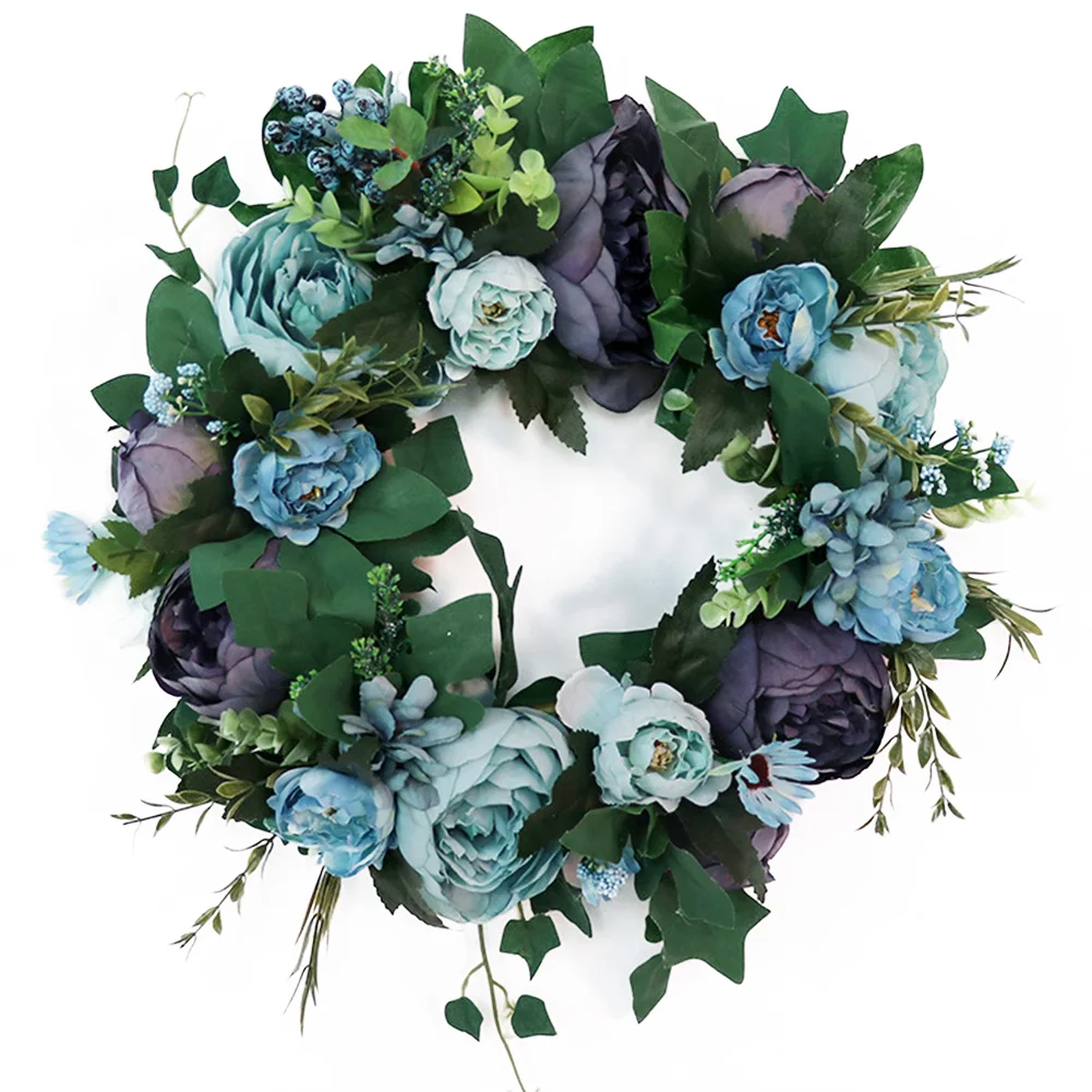 

Garland Simulation Flowers Party Floral Wall Hanging Door Christmas Home Decor Handmade Artificial Wreath Wedding Window