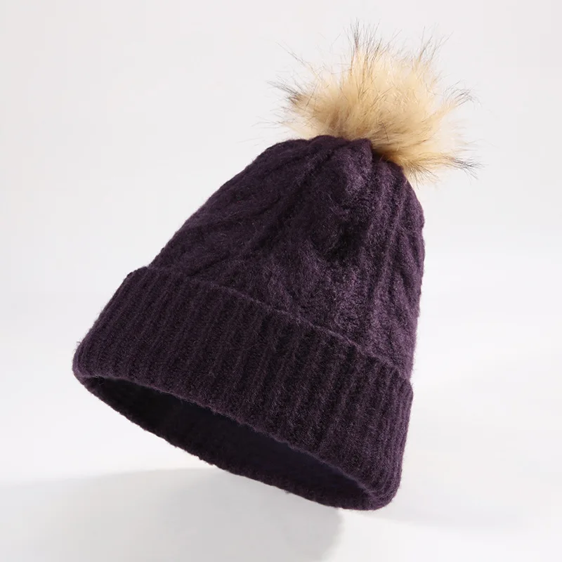 Зимняя вязаная шапка millinery в Корейском стиле, модная осенняя и зимняя ветрозащитная велосипедная Высококачественная Мягкая шерстяная шапка - Цвет: 9