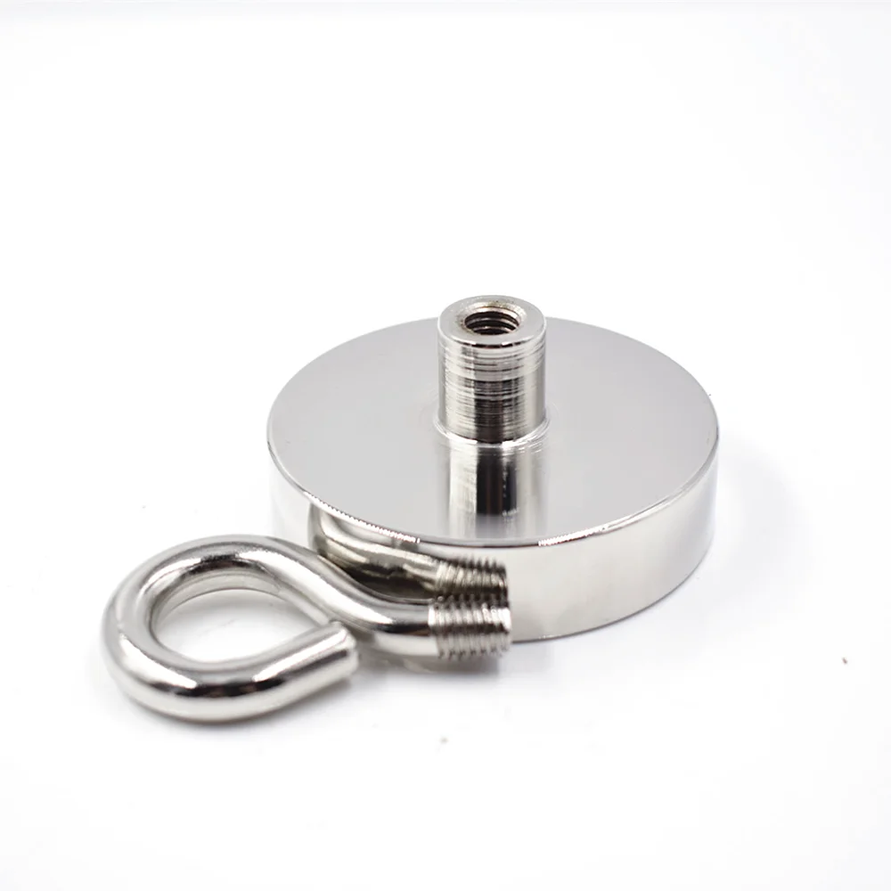 Super Strong Neodymium Magnet Pot Fishing Salvage Magnet Equipment Holder Pulling Mounting Pot With Ring Sea Fishing Magneti 1PC