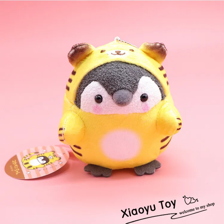 12 шт./лот японский Kawaii мягкие игрушки 13 см положительная энергия Пингвин Подвеска плюшевая кукла маленькая девочка кролик шляпа игрушечный пингвин куклы