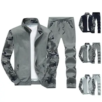 

FASHION MENS CASUAL SWEAT TOPS+PANTS TRACK JACKET COATS ZIPPER GYM SPORT SUIT