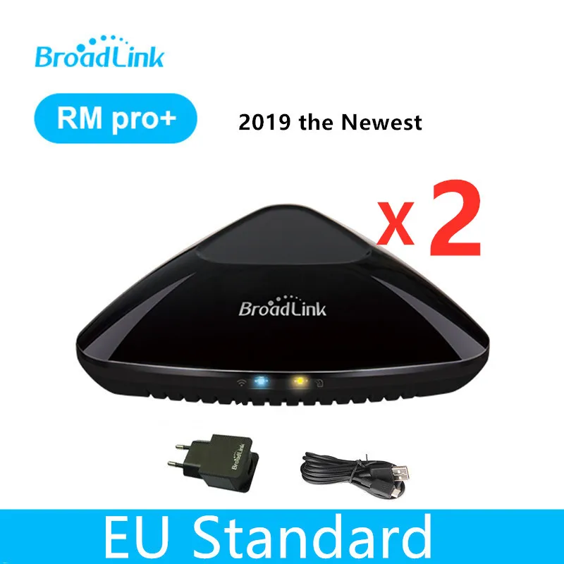 Новейший Broadlink RM Pro+ RM33 RM mini3 умный дом автоматизация wifi+ IR+ RF+ 4G универсальный контроллер для iOS Android - Комплект: ProEU 2Pcs