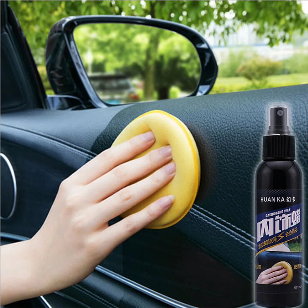 

120ML Automotive Interior Wax Multi-Purpose Car Cleaner Tire Wax Plastic Leather Polishing Wax