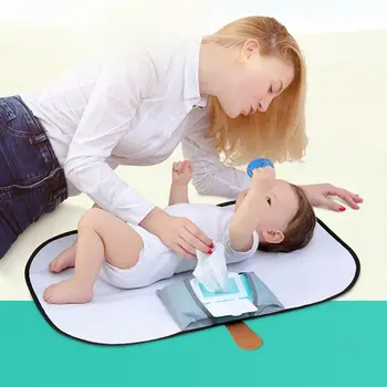 

Travel Waterproof Diaper Changing Mat Portable Baby Nappy Changing Pad Station QX2D