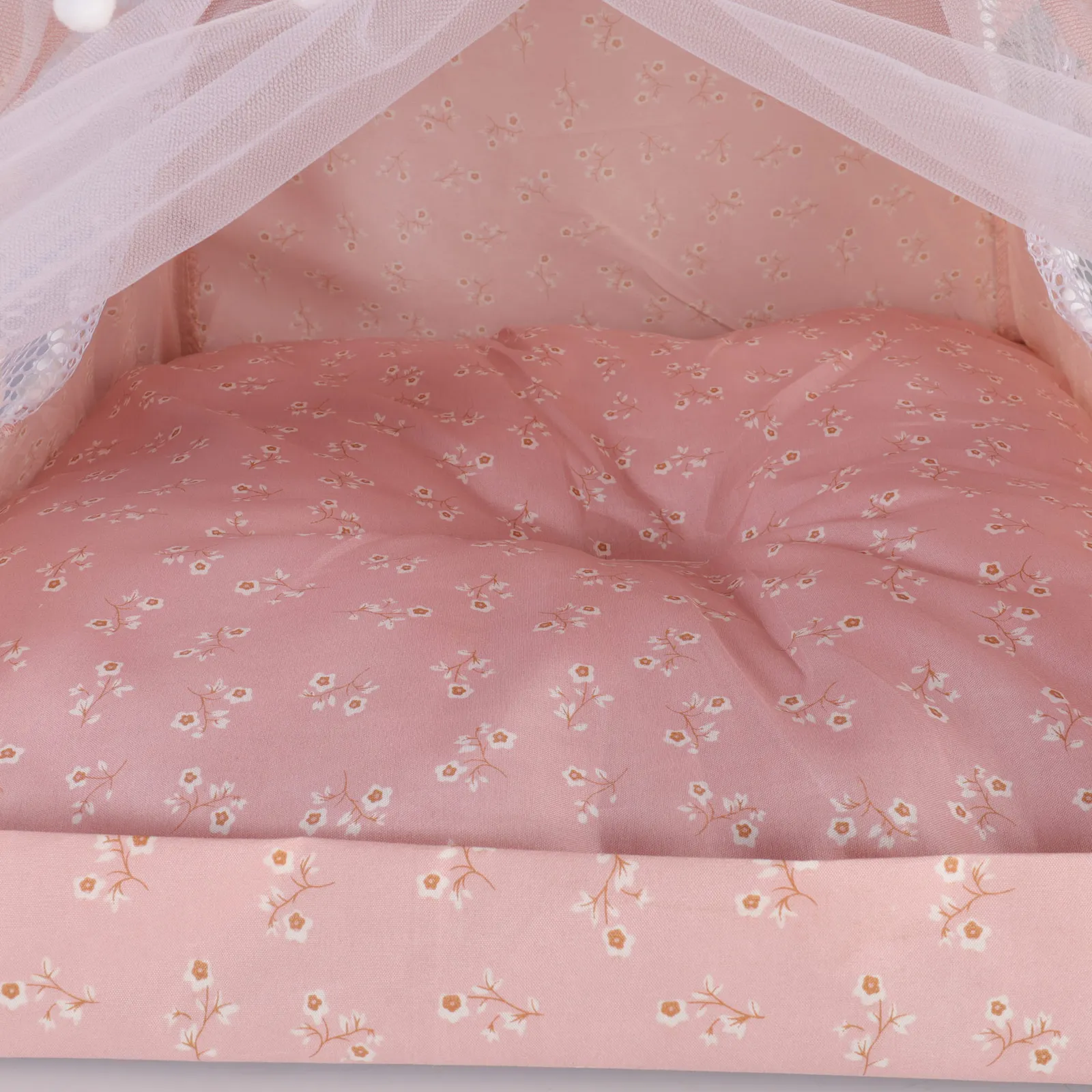 Pet Tent Cave Bed for Cat Small Dog with Removable Washable Cushion Folding Teepee Puppy Cat Indoor Outdoor Kennels Cave