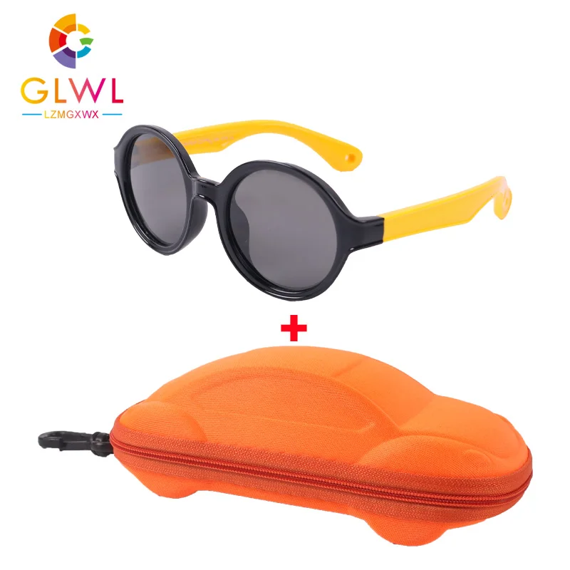 

Baby Sunglasses Case Round Sun Glasses Children Polarized Lenses Soft Frames Eyeglass With Box White Eyeglasses Boys Girls 2020