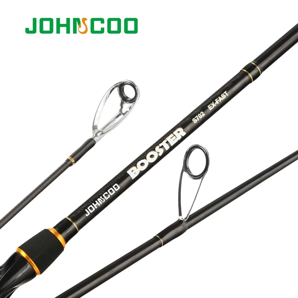 Карбоновая удочка Johncoo booster экстра быстрая 2.1 м 2.4 класс спиннинга ML/M 2 наконечника