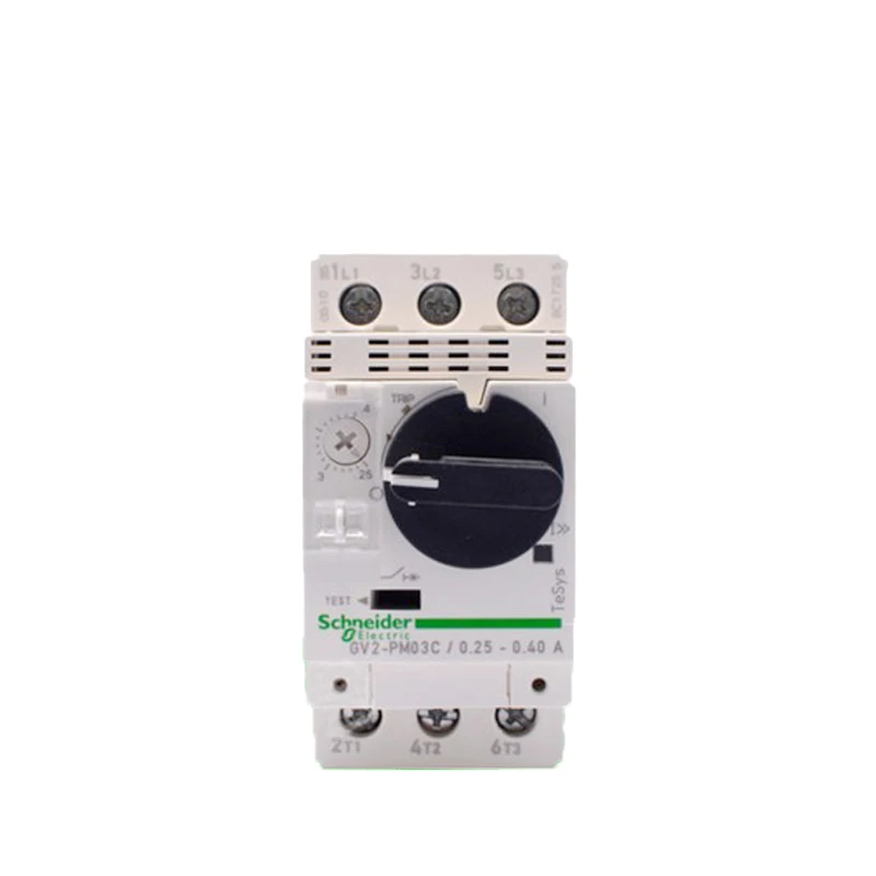 

Genuine 3P Thermal Magnetic Circuit Breaker GV2PM03C Motor Protection Switch Knob Control Setting Current Range 0.25-0.4A 100KA