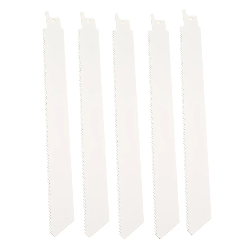 5Pcs Metal Flexible Saw Blades S1122 Reciprocating Saw Blades 10tpi For BOSCH 225mmx19mmx0.9mm For Wood Tools